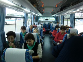 福岡空港から一路薩摩川内へバス車中